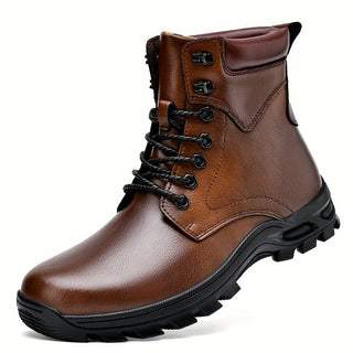Botines de invierno para hombre con cordones | Cremallera lateral