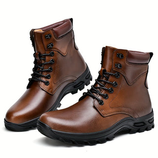 Botines de invierno para hombre con cordones | Cremallera lateral