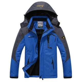 Herren Winter Skijacke Abnehmbare Kapuze – Königsblau