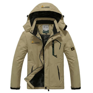 Herren Winter Skijacke Abnehmbare Kapuze – Khaki