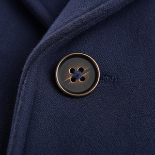 Abrigo de invierno cruzado de hombre | cuello con solapas
