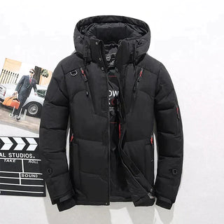 Herren Gesteppte Winterjacke Reißverschluss | Mit Kapuze