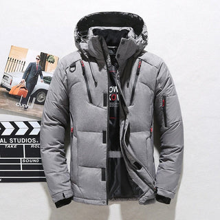 Herren Gesteppte Winterjacke Reißverschluss | Mit Kapuze