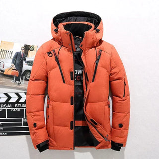 Herren Gesteppte Winterjacke Reißverschluss | Mit Kapuze