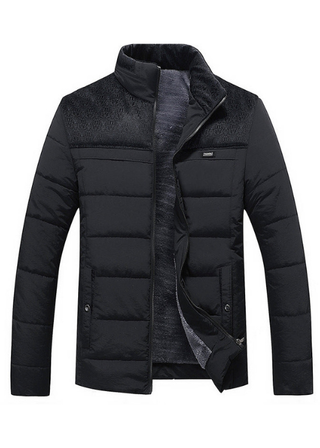 Chaqueta de invierno acolchada para hombre | panel texturizado