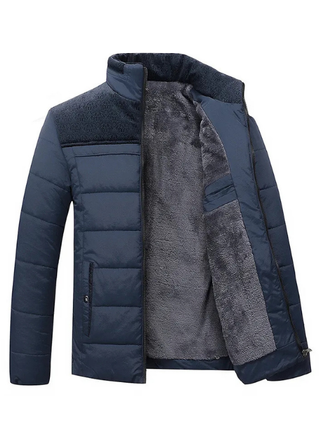 Chaqueta de invierno acolchada para hombre | panel texturizado