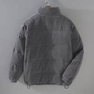 Herren Gesteppte Winterjacke Druckknopfleiste | Stehkragen