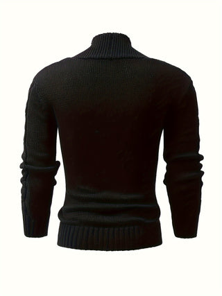 Cárdigan de hombre de punto con patrón trenzado | tapeta de botones