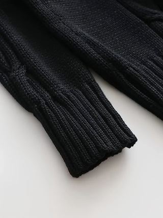 Cárdigan de hombre de punto con patrón trenzado | tapeta de botones