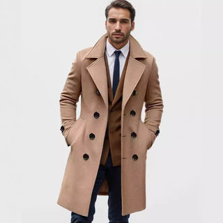 Herren Eleganter Trenchcoat Mantel | Zweireihig
