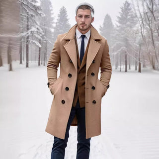 Herren Eleganter Trenchcoat Mantel | Zweireihig