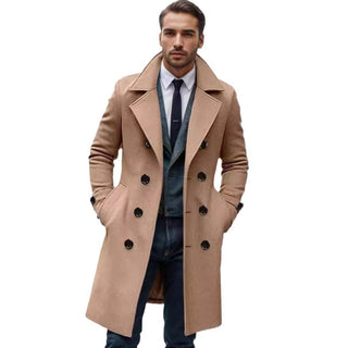 Herren Eleganter Trenchcoat Mantel | Zweireihig