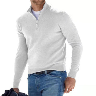 Męski sweter casual | Półzamek