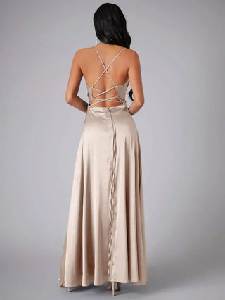 Damen Abendkleid mit Schlitz | Maxi