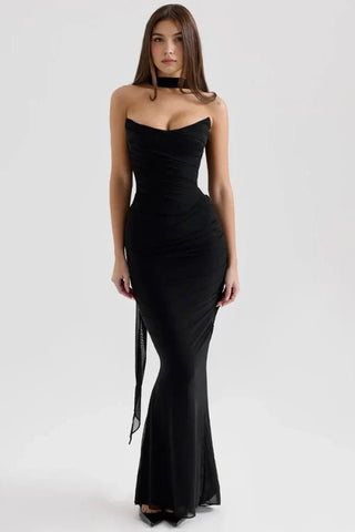 Damen Trägerloses Abendkleid | Maxi
