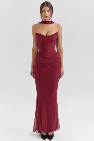 Damen Trägerloses Abendkleid | Maxi