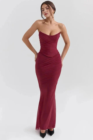 Damen Trägerloses Abendkleid | Maxi