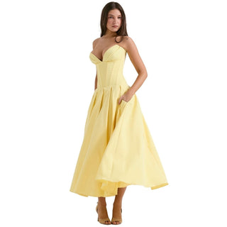 Robe de soirée élégante bustier pour femme | Midi