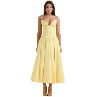 Robe de soirée élégante bustier pour femme | Midi