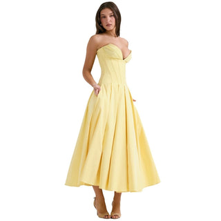 Robe de soirée élégante bustier pour femme | Midi