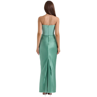 Damen Elegantes Trägerloses Abendkleid | Maxi