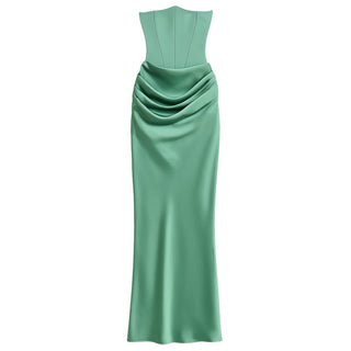 Damen Elegantes Trägerloses Abendkleid | Maxi