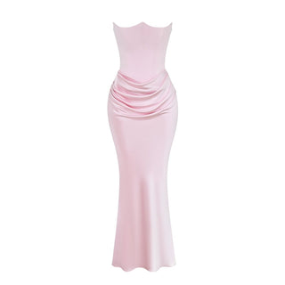 Damen Elegantes Trägerloses Abendkleid | Maxi