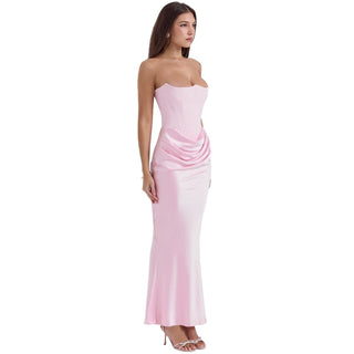 Damen Elegantes Trägerloses Abendkleid | Maxi
