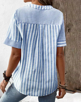 Blouse rayée pour femme | Avec boutons