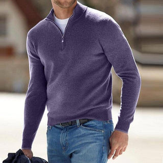 Męski sweter casual | Półzamek