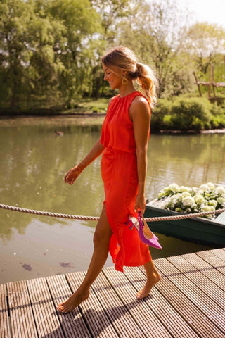 Damen Ärmelloses Sommerkleid | Midi