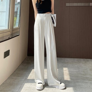 Women's pants with high waist and wide leg | Straight cut