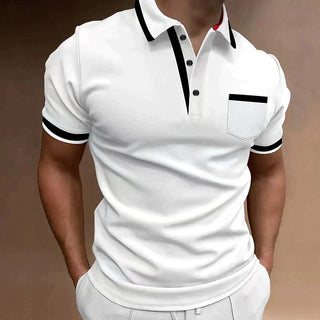 Herren Kurzarm Poloshirt | Kontrast