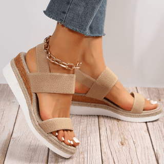 Damen Plateau Sandalen mit Riemen | Casual