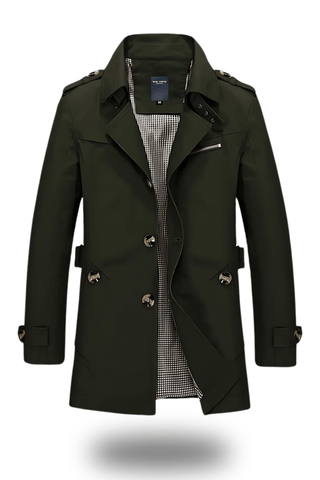 Men's Winter Trench Coat | Double-breasted Mid-length