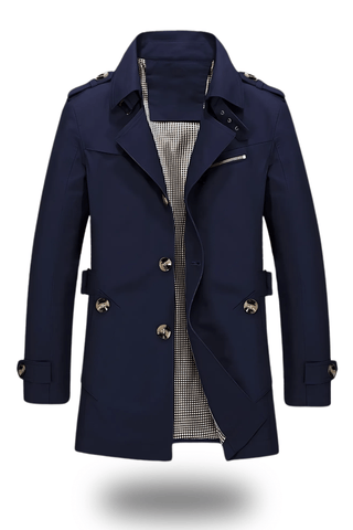 Men's Winter Trench Coat | Double-breasted Mid-length