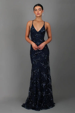 Vestido de noche con lentejuelas para mujer | Maxi
