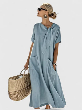 Damen Sommerkleid mit Taschen | Maxi