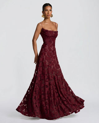 Vestido de noche para mujer con tirantes finos | Maxi