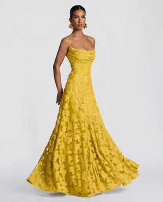 Vestido de noche para mujer con tirantes finos | Maxi