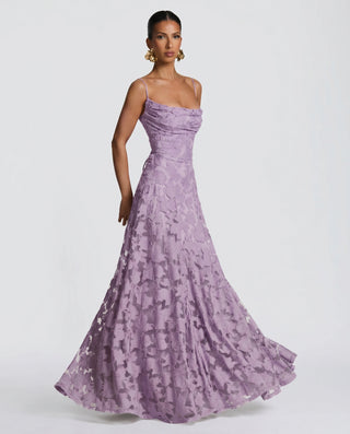 Vestido de noche para mujer con tirantes finos | Maxi