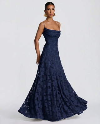 Vestido de noche para mujer con tirantes finos | Maxi