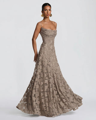 Vestido de noche para mujer con tirantes finos | Maxi