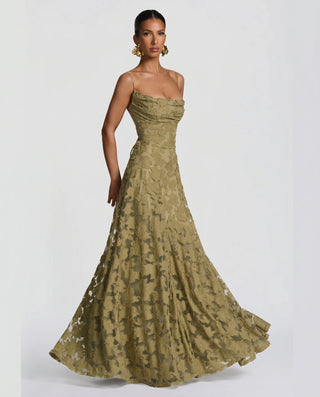 Vestido de noche para mujer con tirantes finos | Maxi