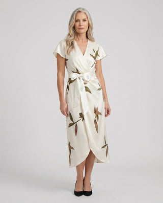 Women's Dress with V-Neck | With Belt Elegant Midi