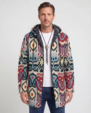 Cardigan polaire à capuche pour hommes | Bicolore