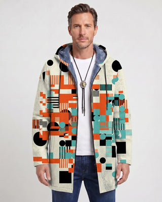 Cardigan polaire à capuche pour hommes | Bicolore