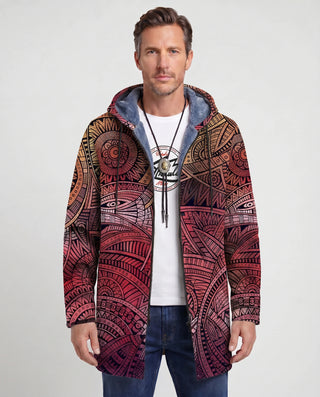 Cardigan polaire à capuche pour hommes | Bicolore