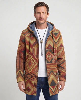 Cardigan polaire à capuche pour hommes | Bicolore
