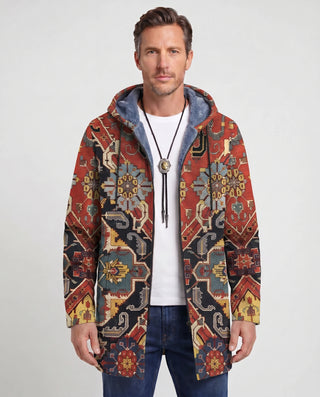 Cardigan polaire à capuche pour hommes | Bicolore
